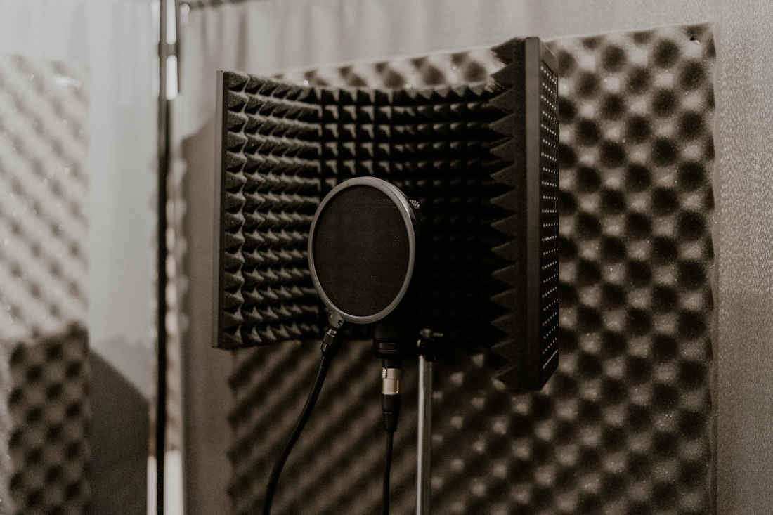 vocal mic in isolation booth