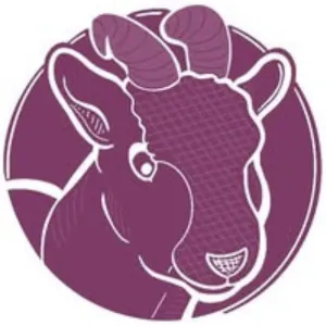 purple image of a goat head